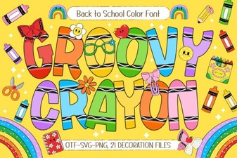 Groovy Crayon Font for Fun & Creative Projects