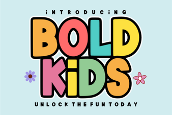 Modern Creative Designs with Bold Kids Fonts